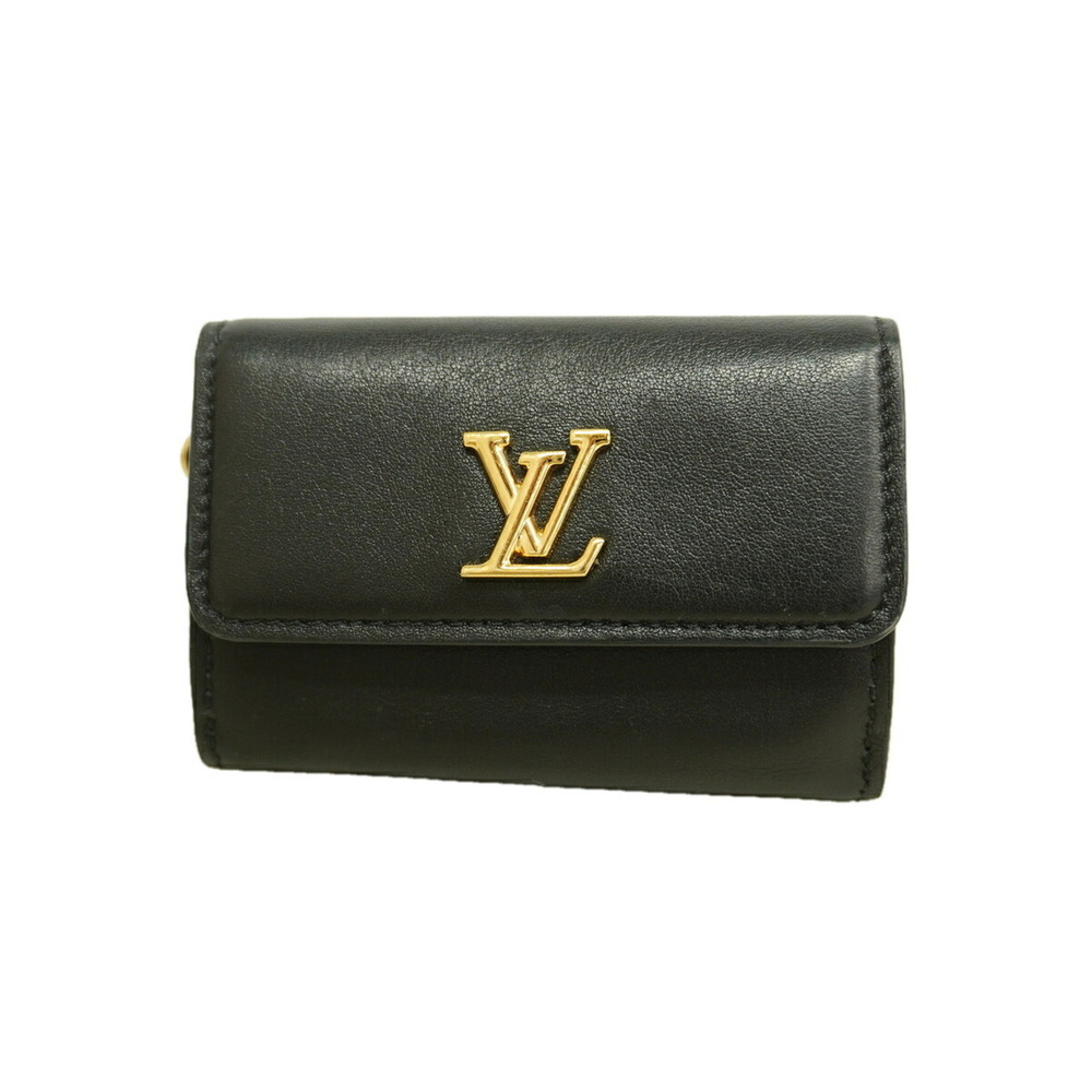 Louis Vuitton Tri-fold Wallet LV Bloom Mini Trifold M29447 Black Women's